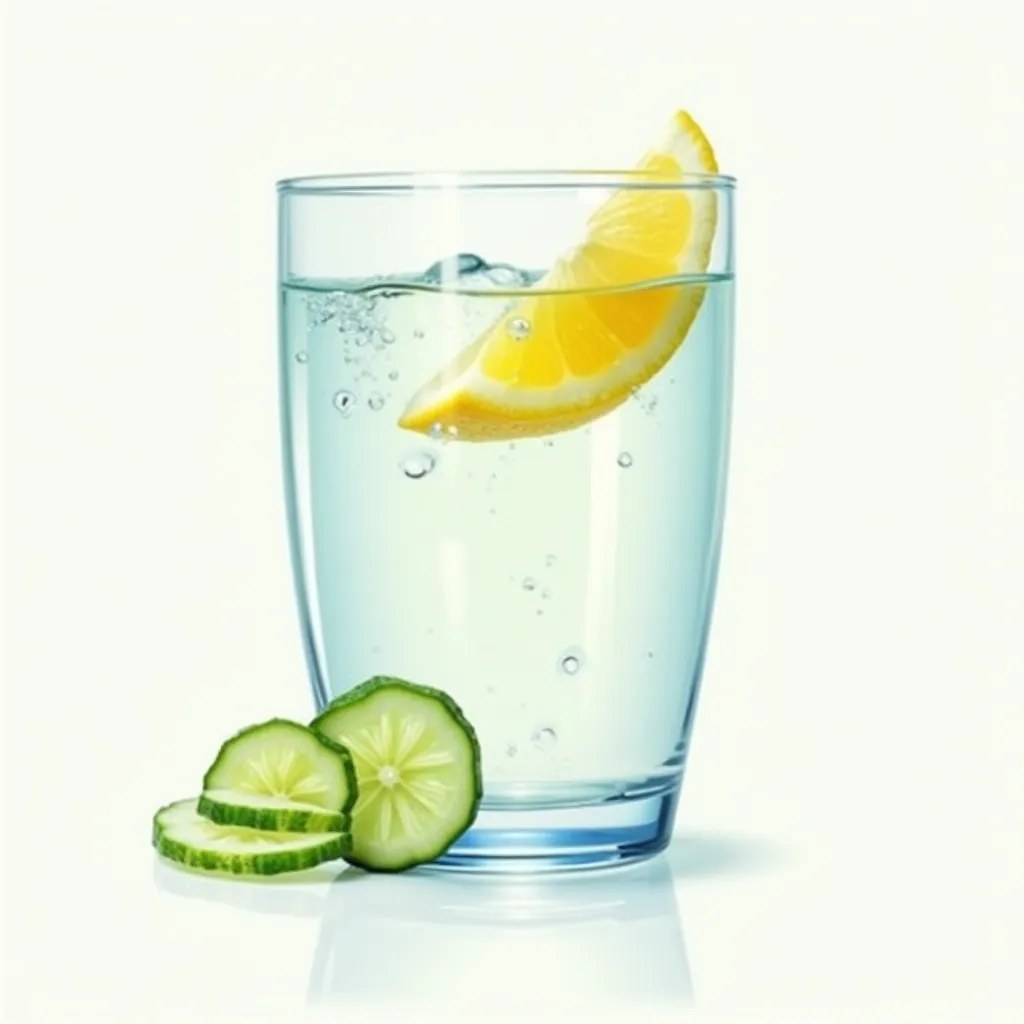 Verre d'eau avec du citron